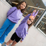 Mini Rodini - Heart In Shoes embroidered sweatshirt - purple | Scout & Co