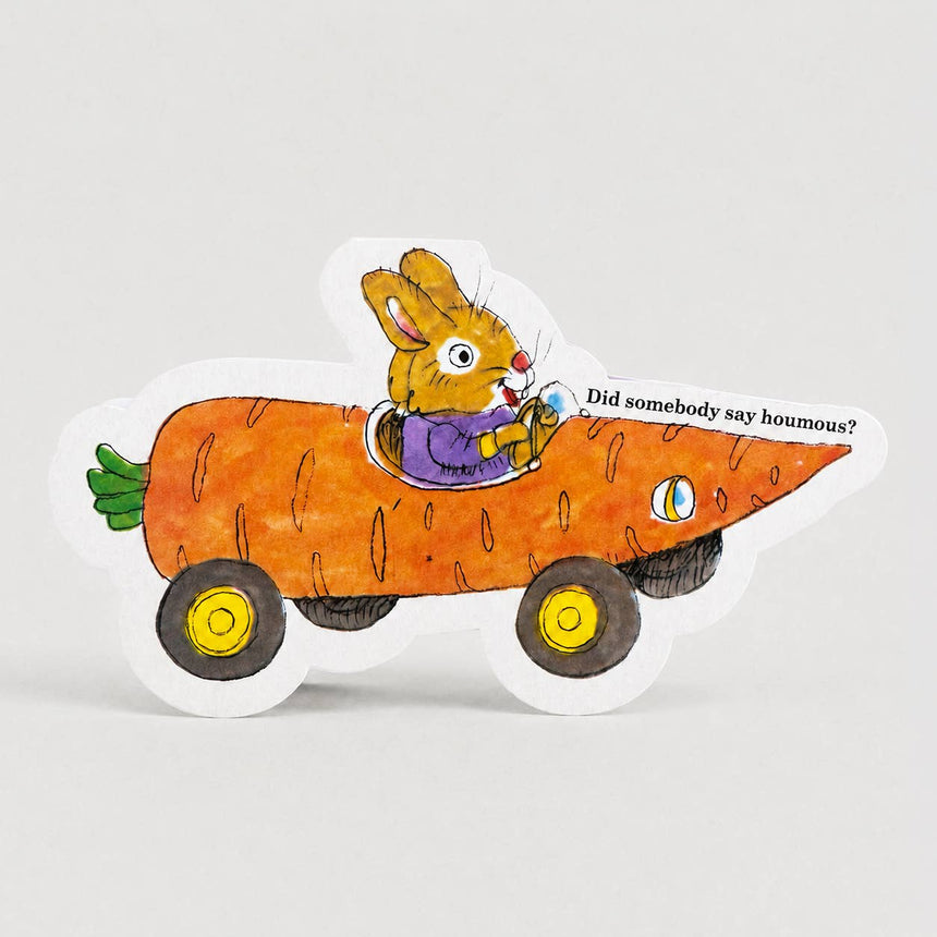 Studio Boketto x Richard Scarry - Carrot Bunny car die-cut card | Scout & Co
