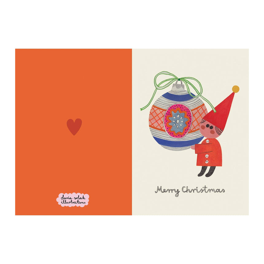 Daria Solak - Elf & Bauble Christmas card | Scout & Co