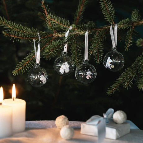 Muurla - Moomin Christmas baubles set of 4 - Let It Snow | Scout & Co