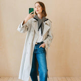 TBCo - Merino Triangle Scarf in Black Stripe | Scout & Co
