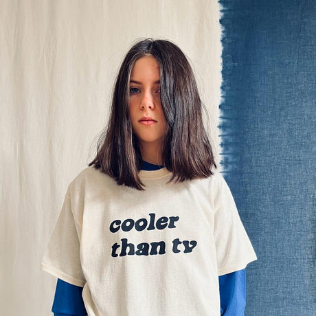 Young Double x Scout & Co exclusive - Cooler Than TV T-shirt - Natural | Scout & Co