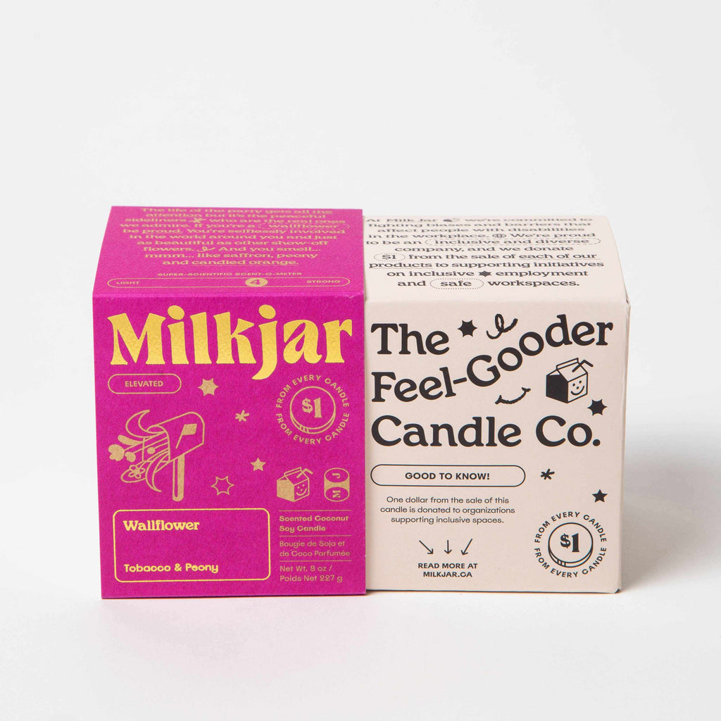 Milk Jar Candle Co - Wallflower candle - Tobacco & Peony | Scout & Co