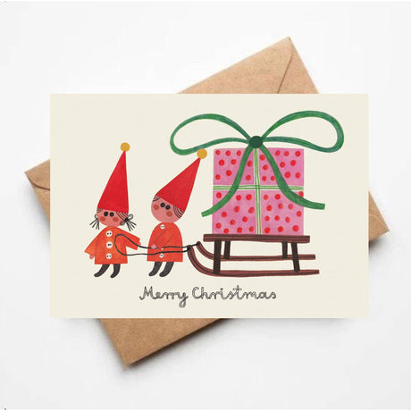 Daria Solak - Elves & Sledge Christmas card | Scout & Co