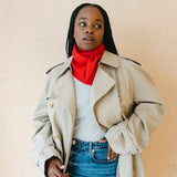 TBCo - Merino Triangle Scarf in Red | Scout & Co