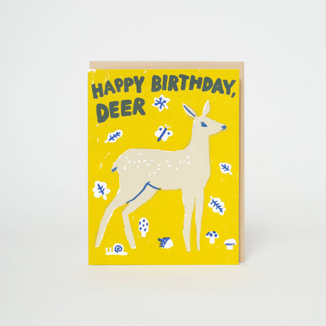 Egg Press - Happy Birthday Deer letterpress card | Scout & Co