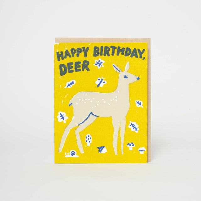 Egg Press - Happy Birthday Deer letterpress card | Scout & Co