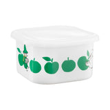 Muurla - Moomin enamel dish / jar with Lid - Joyful Apples - Green | Scout & Co