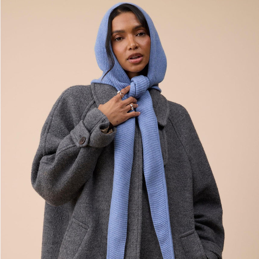 TBCo - Merino Wool Hood in Blue | Scout & Co