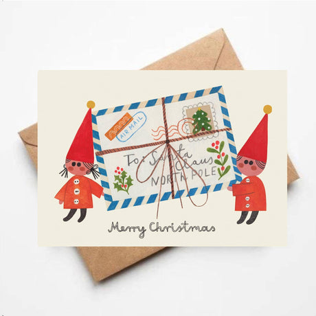 Daria Solak - Elves & Santa letter Christmas card | Scout & Co