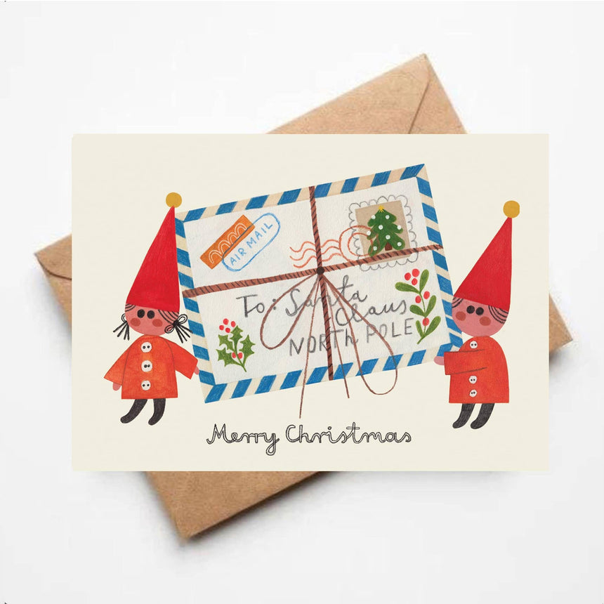 Daria Solak - Elves & Santa letter Christmas card | Scout & Co