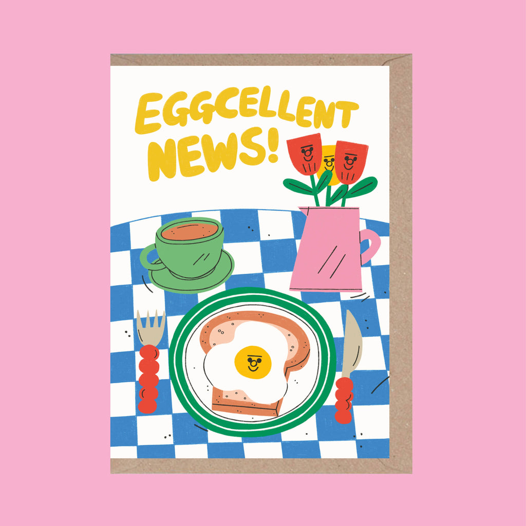 Rumble Cards - Eggcellent News congratulations card | Scout & Co