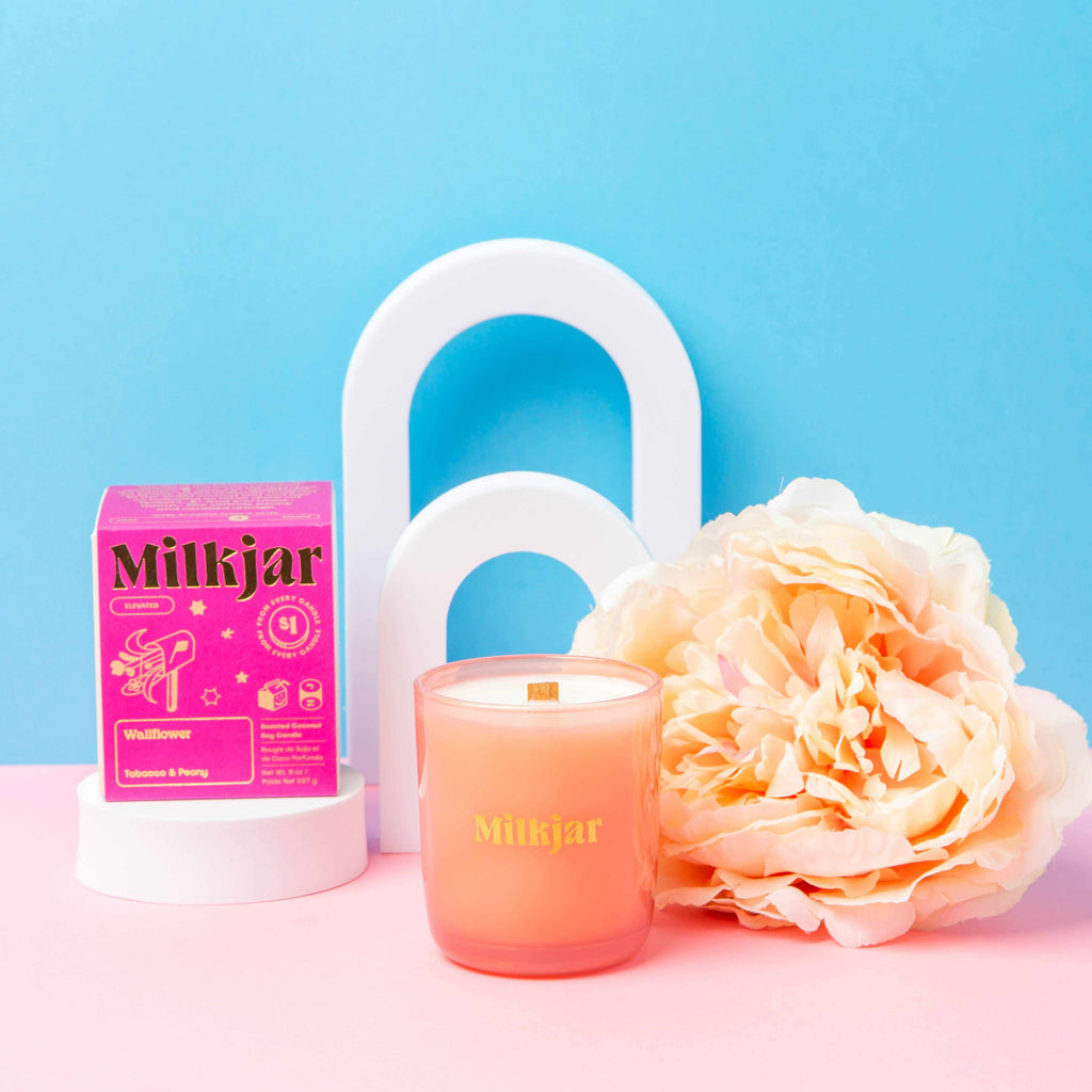 Milk Jar Candle Co - Wallflower candle - Tobacco & Peony | Scout & Co