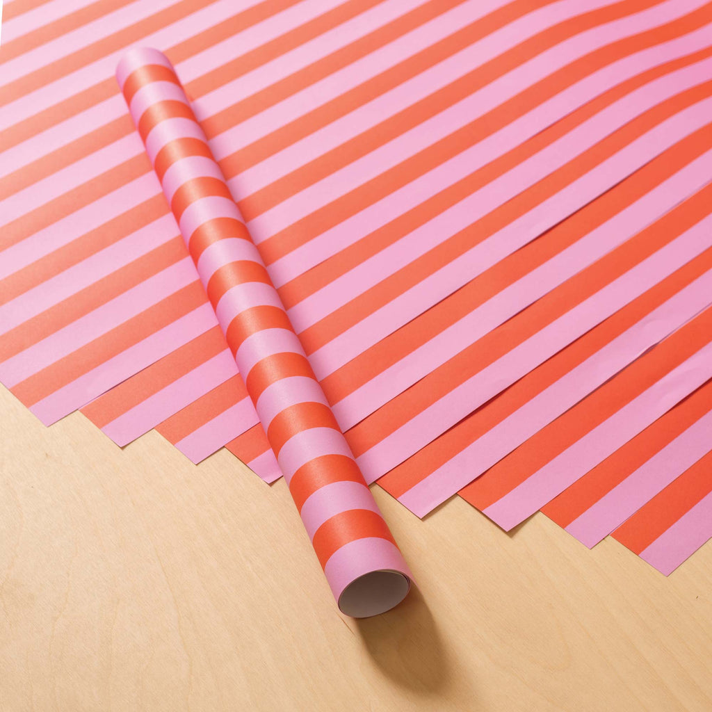 Hot Pink Stripe Wrapping Paper | Scout & Co