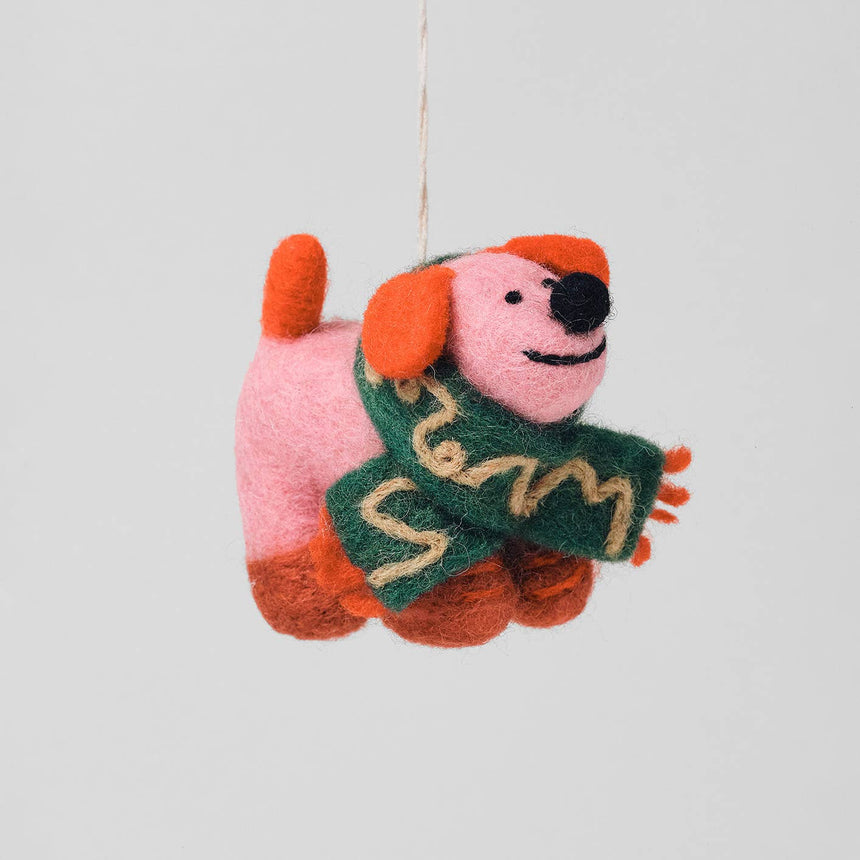 Wrap - Flip Dog hanging felt ornament | Scout & Co