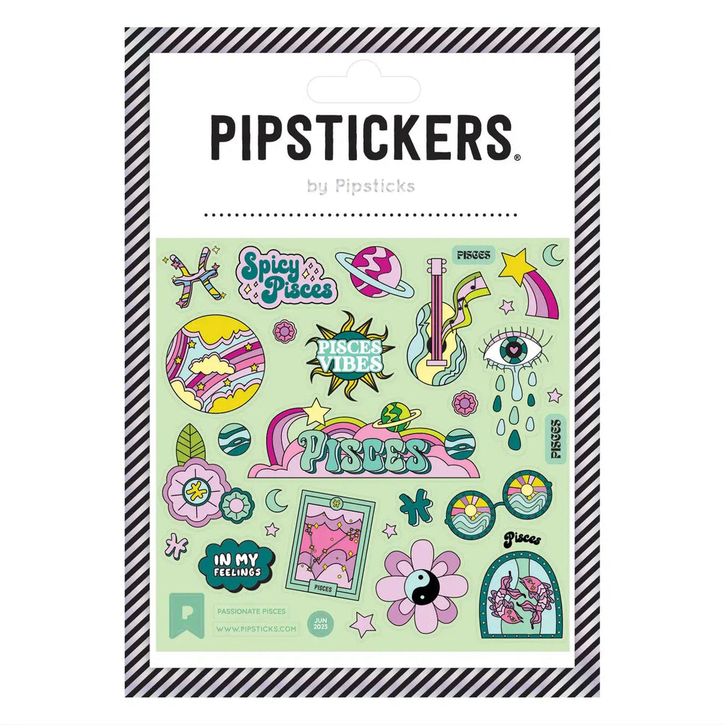 Pipsticks - Passionate Pisces glow-in-the-dark sticker sheet | Scout & Co