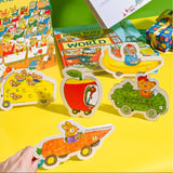 Studio Boketto x Richard Scarry - Lowly Worm Apple Car die-cut card | Scout & Co