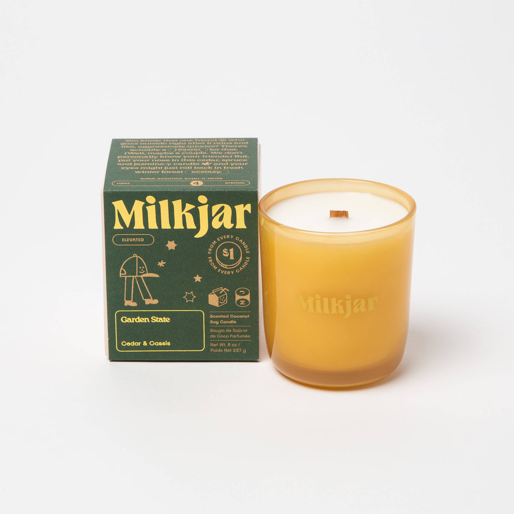 Milk Jar Candle Co - Garden State candle - Cedar & Cassis | Scout & Co