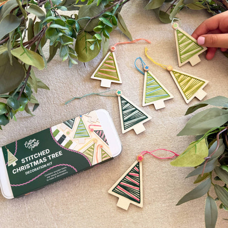 Cotton Twist - Stitched Christmas Tree decorations kit | Scout & Co