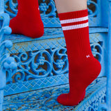 Klue - Tennis sport socks - Red + white | Scout & Co