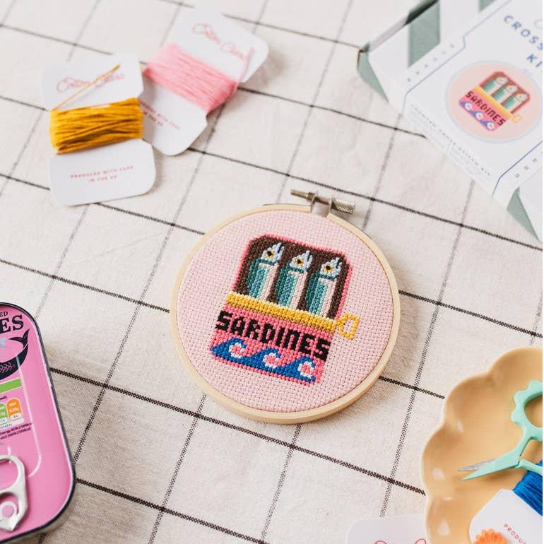 Cotton Clara - Sardines Cross Stitch Kit | Scout & Co