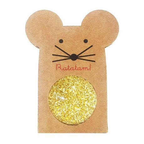 Ratatam! - Gold Glitter Mouse bouncy ball - 43mm | Scout & Co