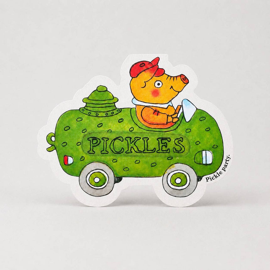 Studio Boketto x Richard Scarry - Pickle Pig Car die-cut card | Scout & Co