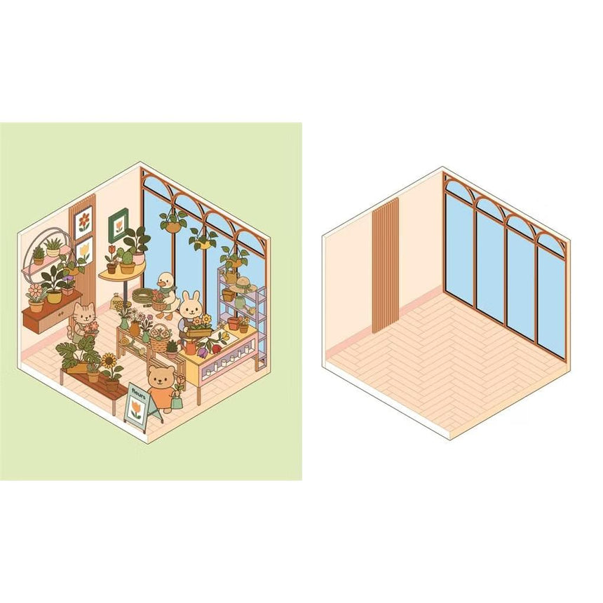Cute 'n' Cozy Sticker Therapy: Flower Shops - Zenny Abanales | Scout & Co