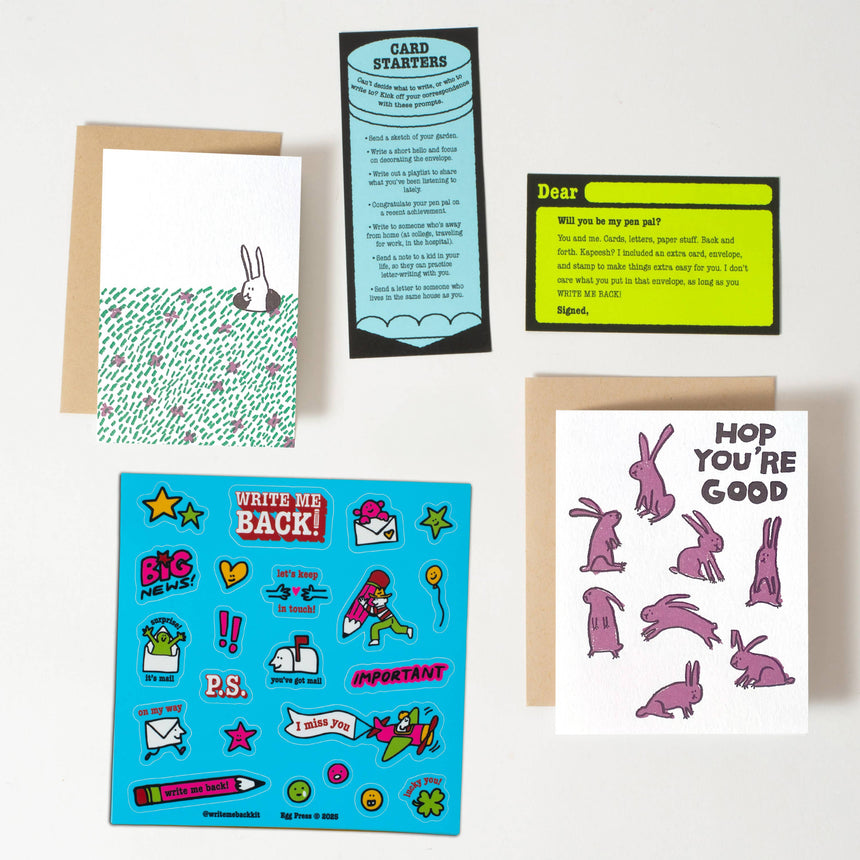 Egg Press - Pen Pal letter writing kit - Hope You're Good Bunnies | Scout & Co