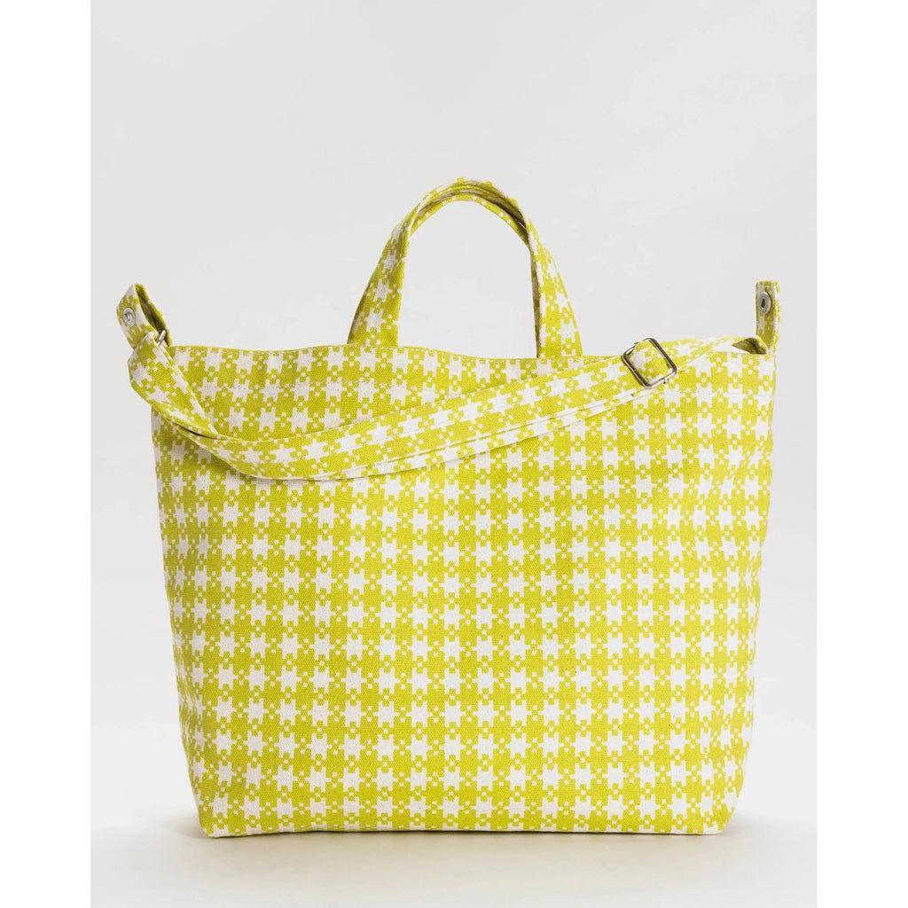 Baggu – Horizontal zip duck bag - Chartreuse Pixel Gingham | Scout & Co