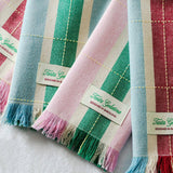 Tarta Gelatina - Striped napkins (set of 2) - Burgundy / Blue | Scout & Co