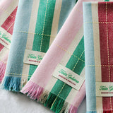 Tarta Gelatina - Striped Napkins (Set of 2) - Green / Blue | Scout & Co
