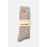 Le Bon Shoppe - Embroidered Snow Socks - Tan + Heart | Scout & Co