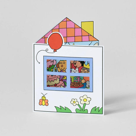 Wrap - Birthday House Party shaped card | Scout & Co