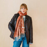 TBCo - Lambswool Oversized Scarf in Neutral Checker | Scout & Co