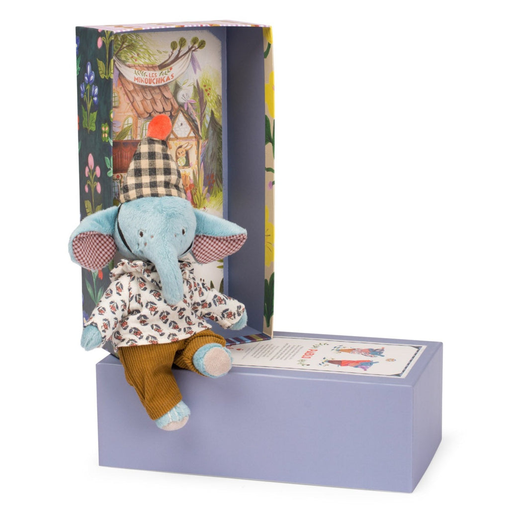 Moulin Roty - Les Minouchkas - Pablo the elephant soft toy | Scout & Co