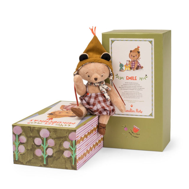Moulin Roty - Les Minouchkas - Emile the bear soft toy | Scout & Co
