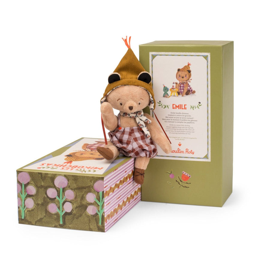 Moulin Roty - Les Minouchkas - Emile the bear soft toy | Scout & Co
