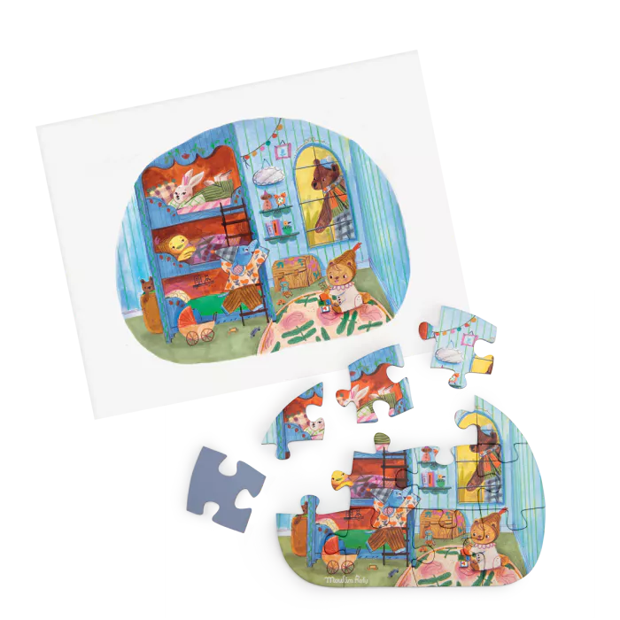 Moulin Roty - Les Minouchkas - Une Belle Journée - 4 mini jigsaw puzzles | Scout & Co