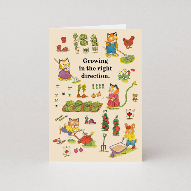 Studio Boketto x Richard Scarry - Growing In The Right Direction card | Scout & Co