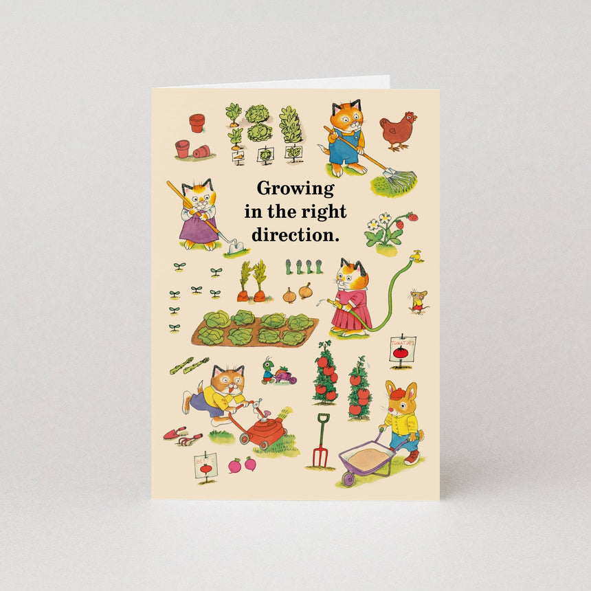 Studio Boketto x Richard Scarry - Growing In The Right Direction card | Scout & Co