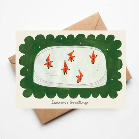 Daria Solak - Ice Skating Elves Christmas card | Scout & Co