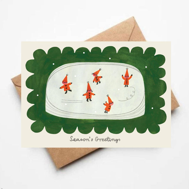 Daria Solak - Ice Skating Elves Christmas card | Scout & Co