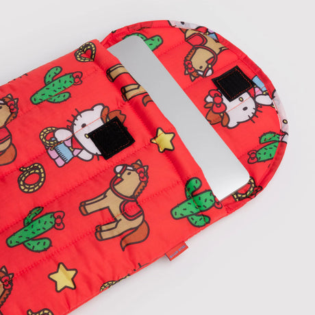 Baggu x Hello Kitty - Puffy laptop sleeve 13in / 14in - Hello Kitty & Friends Western