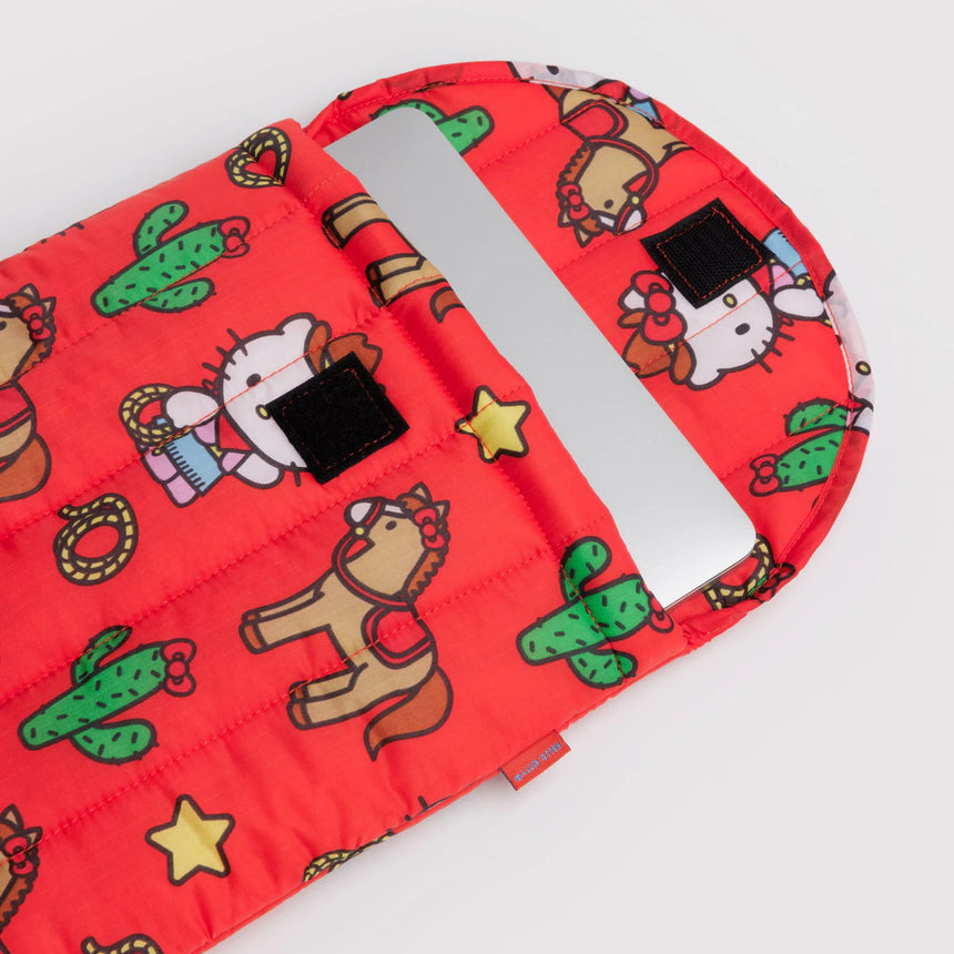 Baggu x Hello Kitty - Puffy laptop sleeve 13in / 14in - Hello Kitty & Friends Western
