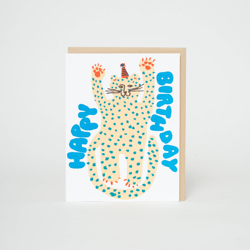 Egg Press - Birthday Party Cheetah letterpress card | Scout & Co