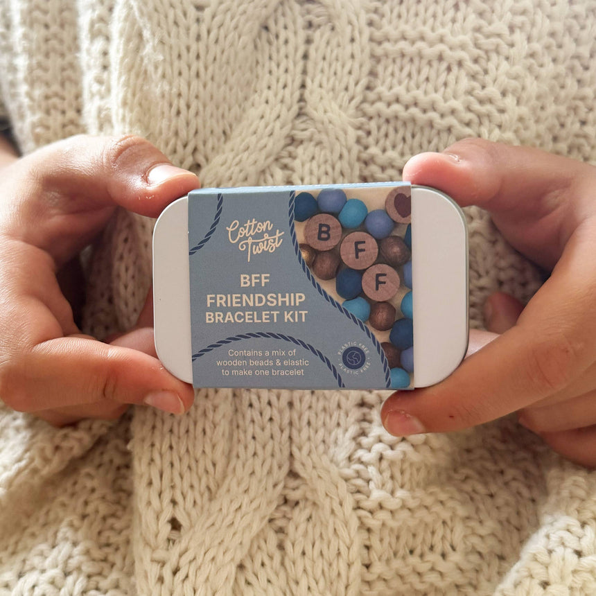 Cotton Twist - BFF beaded friendship bracelet kit tin: Blue | Scout & Co