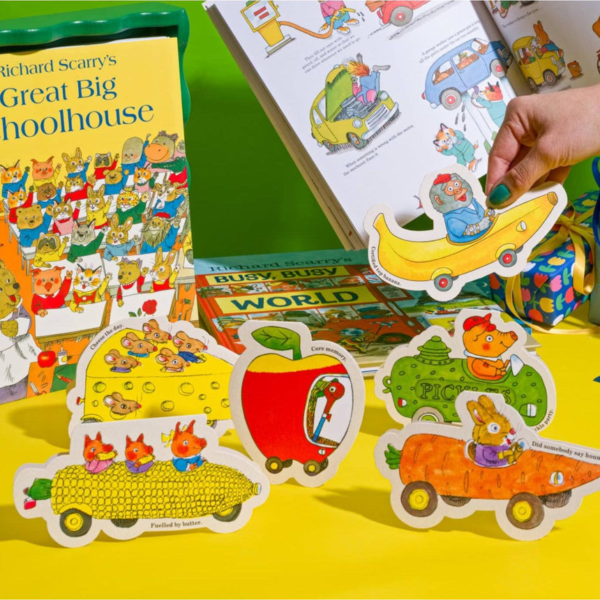 Studio Boketto x Richard Scarry - Cheese Mouse car die-cut card | Scout & Co