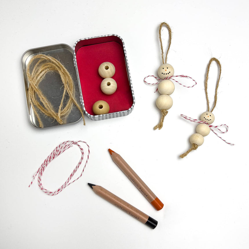Cotton Twist - Make Your Own Christmas Snowman decorations tin | Scout & Co