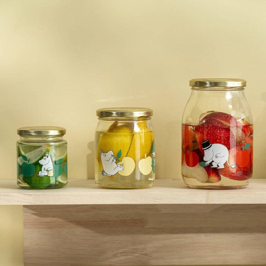 Muurla - Moomin glass kitchen jar - Joyful Apples - Red | Scout & Co